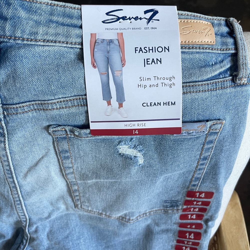NWT Seven7 Blue High Rise Jeans
